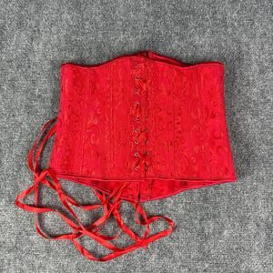 Red corset with lace up